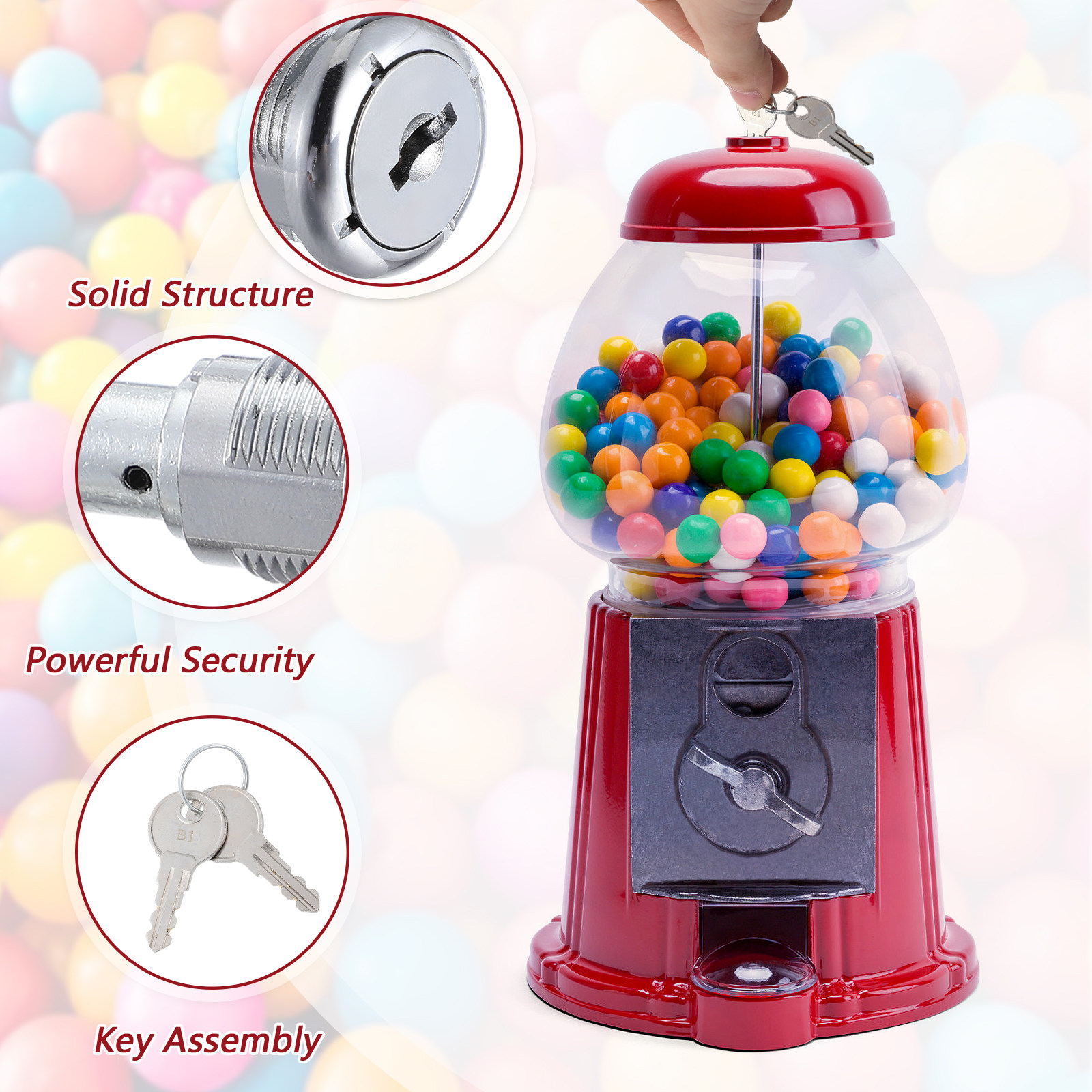 Cylinder Lock Key Coin Vending - Candy Vending Machine review and price